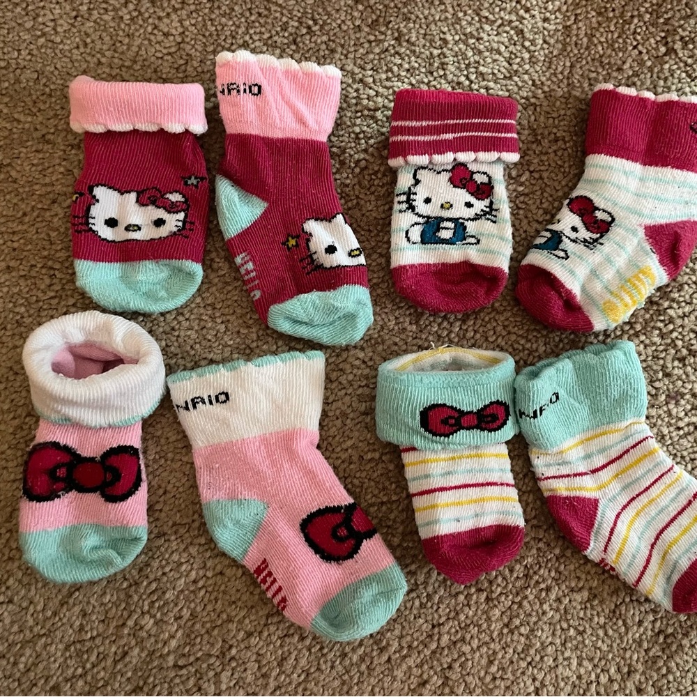 Hello Kitty 3-6 month baby socks